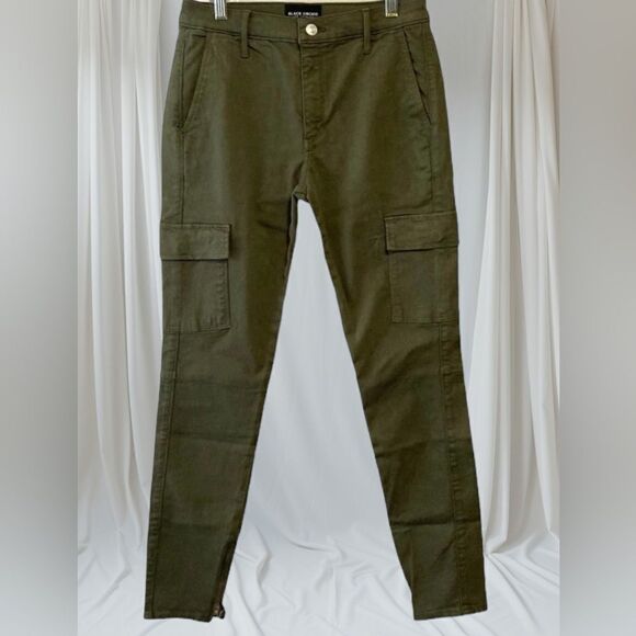 Black Orchid Camille Skinny Cargo Pocket Pants/Jeans in Military Green Size 29 - Picture 10 of 12